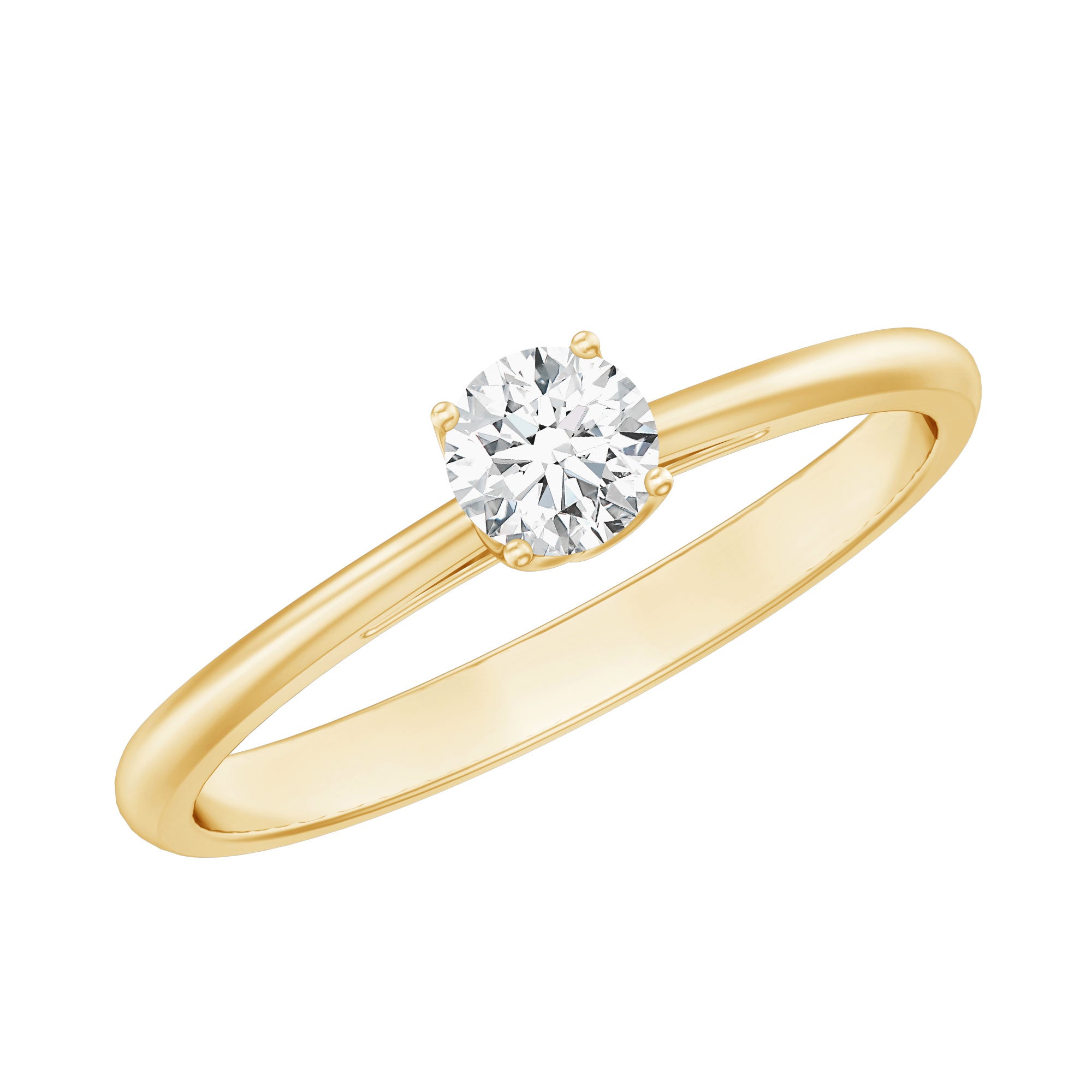 Lab Grown Diamond Solitaire Promise Ring For Women Lab - ( EF-VS ) - Rosec Jewels
