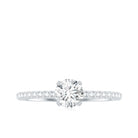 Rosec Jewels-Lab Grown Diamond 5 MM Solitaire Engagement Ring with Side Stones