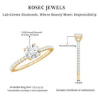 Rosec Jewels-Lab Grown Diamond 5 MM Solitaire Engagement Ring with Side Stones