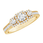 Certified Lab Grown Diamond Three Stone Engagement Ring Lab - ( EF-VS ) - Rosec Jewels