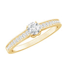 Certified Lab Grown Diamond Minimalistic Engagement Ring Lab - ( EF-VS ) - Rosec Jewels