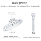 Certified 0.4 Carat Lab Grown Diamond Round Solitaire Promise Ring Lab - ( EF-VS ) - Rosec Jewels