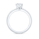 Certified 0.4 Carat Lab Grown Diamond Round Solitaire Promise Ring Lab - ( EF-VS ) - Rosec Jewels