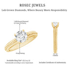 Certified 0.4 Carat Lab Grown Diamond Round Solitaire Promise Ring Lab - ( EF-VS ) - Rosec Jewels