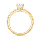 Certified 0.4 Carat Lab Grown Diamond Round Solitaire Promise Ring Lab - ( EF-VS ) - Rosec Jewels