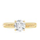 Certified 0.4 Carat Lab Grown Diamond Round Solitaire Promise Ring Lab - ( EF-VS ) - Rosec Jewels