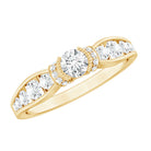 Certified Lab Grown Diamond Minimalist Engagement Ring Lab - ( EF-VS ) - Rosec Jewels