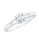 Rosec Jewels-Lab Grown Diamond 5 MM Solitaire Promise Ring With Split Shank