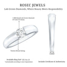 Rosec Jewels-Lab Grown Diamond 5 MM Solitaire Band Ring