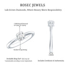 Certified 5 MM Lab Grown Diamond Solitaire Promise Ring Lab - ( EF-VS ) - Rosec Jewels