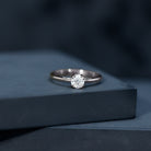 Certified 5 MM Lab Grown Diamond Solitaire Promise Ring Lab - ( EF-VS ) - Rosec Jewels