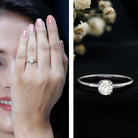 Certified 5 MM Lab Grown Diamond Solitaire Promise Ring Lab - ( EF-VS ) - Rosec Jewels