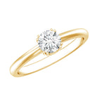 Certified 5 MM Lab Grown Diamond Solitaire Promise Ring Lab - ( EF-VS ) - Rosec Jewels
