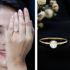 Certified 5 MM Lab Grown Diamond Solitaire Promise Ring Lab - ( EF-VS ) - Rosec Jewels
