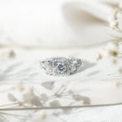 Certified Lab Grown Diamond Art Deco Engagement Ring For Women Lab - ( EF-VS ) - Rosec Jewels