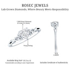 Certified Lab Grown Diamond 5 MM Heart Promise Ring Lab - ( EF-VS ) - Rosec Jewels