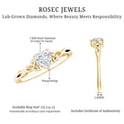 Certified Lab Grown Diamond 5 MM Heart Promise Ring Lab - ( EF-VS ) - Rosec Jewels