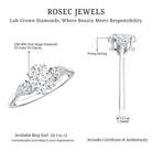 Rosec Jewels-Lab Grown Diamond Past Present Future Engagement Ring For Women