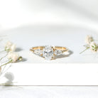 Rosec Jewels-Lab Grown Diamond Past Present Future Engagement Ring For Women