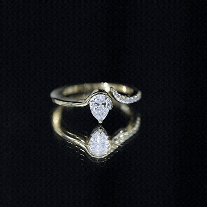 Certified Lab Grown Diamond Designer Promise Ring Lab - ( EF-VS ) - Rosec Jewels
