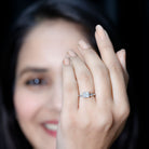 Certified Lab Grown Diamond 6MM Princess Cut Engagement Ring Lab - ( EF-VS ) - Rosec Jewels
