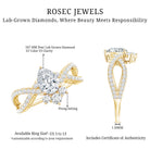 Lab Grown Diamond Teardrop Designer Engagement Ring Lab - ( EF-VS ) - Rosec Jewels