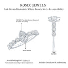 Lab Grown Diamond 5X7 MM Pear Shaped Engagement Ring With Side Stones Lab - ( EF-VS ) - Rosec Jewels