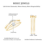 Lab Grown Diamond Minimal Engagement Ring With Enhancer Lab - ( EF-VS ) - Rosec Jewels