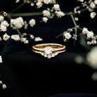 Lab Grown Diamond Minimal Engagement Ring With Enhancer Lab - ( EF-VS ) - Rosec Jewels