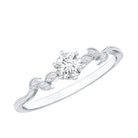 Certified Lab Grown Diamond Minimalist Promise Ring Lab - ( EF-VS ) - Rosec Jewels