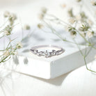 Certified Lab Grown Diamond Minimalist Promise Ring Lab - ( EF-VS ) - Rosec Jewels