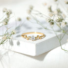 Certified Lab Grown Diamond Minimalist Promise Ring Lab - ( EF-VS ) - Rosec Jewels
