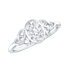 Rosec Jewels-5X7 MM Oval Lab Grown Diamond Celtic Knot Engagement Ring