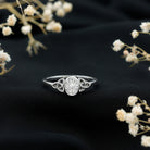 Rosec Jewels-5X7 MM Oval Lab Grown Diamond Celtic Knot Engagement Ring