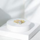 Rosec Jewels-5X7 MM Oval Lab Grown Diamond Celtic Knot Engagement Ring