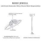 Certified Lab Grown Diamond 2 Stone Promise Ring Lab - ( EF-VS ) - Rosec Jewels
