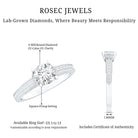 Certified Lab Grown Diamond 6 MM Round Engagement Ring With Side Stones Lab - ( EF-VS ) - Rosec Jewels
