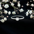 Certified 5 MM Lab Grown Diamond Engagement Ring With Side Stones Lab - ( EF-VS ) - Rosec Jewels