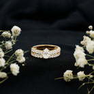 Certified Lab Grown Diamond Engagement Ring With Wedding Band Lab - ( EF-VS ) - Rosec Jewels