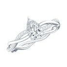Lab Grown Diamond 5X7 MM Pear Shaped Engagement Ring Lab - ( EF-VS ) - Rosec Jewels