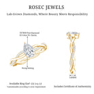 Lab Grown Diamond 5X7 MM Pear Shaped Engagement Ring Lab - ( EF-VS ) - Rosec Jewels