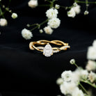 Lab Grown Diamond 5X7 MM Pear Shaped Engagement Ring Lab - ( EF-VS ) - Rosec Jewels