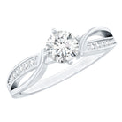Certified Lab Grown Diamond 5 MM Infinity Engagement Ring Lab - ( EF-VS ) - Rosec Jewels