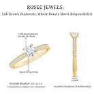 5MM Lab Grown Diamond Engagement Ring With Side Stones Lab - ( EF-VS ) - Rosec Jewels