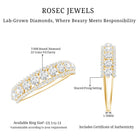 Classic Lab Grown Diamond Half Eternity Wedding Band for Women Lab - ( EF-VS ) - Rosec Jewels