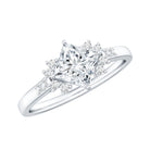 Certified 5 MM Lab Grown Diamond Princess Cut Engagement Ring Lab - ( EF-VS ) - Rosec Jewels