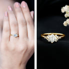 Certified 5 MM Lab Grown Diamond Princess Cut Engagement Ring Lab - ( EF-VS ) - Rosec Jewels