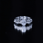 Rosec Jewels-Lab Grown Diamond 5X7 MM Oval Shaped Double Band Engagement Ring