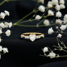 Bezel Set Lab Grown Diamond Heart Shaped Engagement Ring Lab - ( EF-VS ) - Rosec Jewels