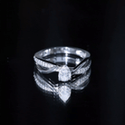 Certified Lab Grown Diamond 5X7 MM Pear Shaped Engagement Ring Lab - ( EF-VS ) - Rosec Jewels